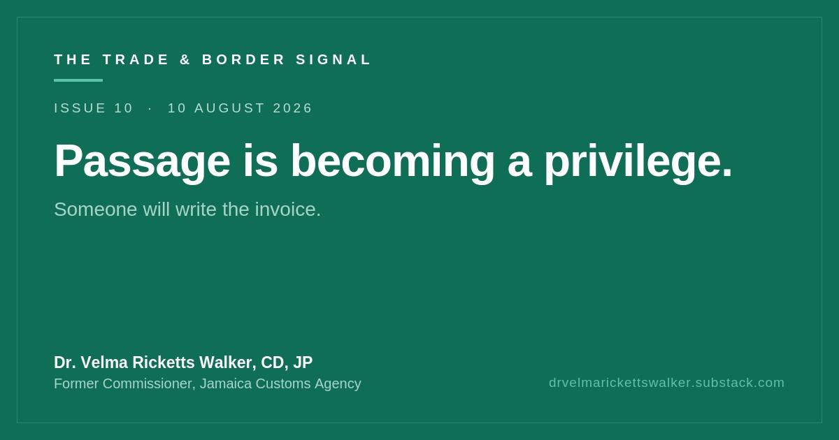 Passage Is Becoming a Privilege — Issue 10
